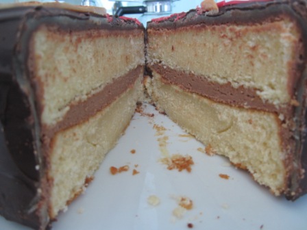 Musik Sandkuchen mit Schokoladencreme