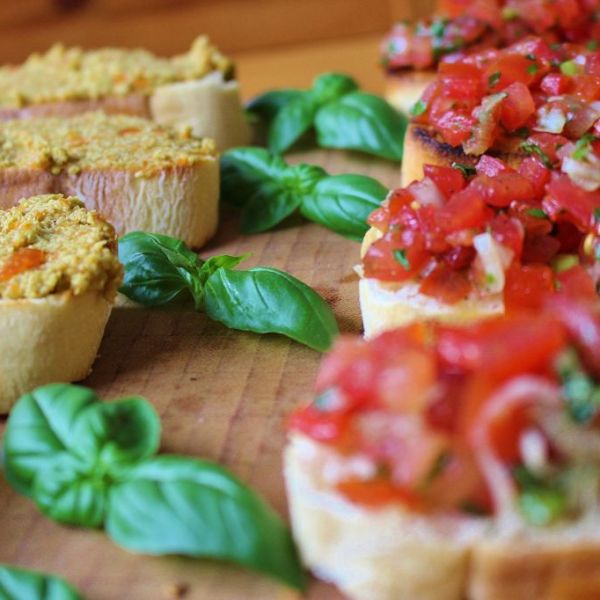 Zweierlei Bruschetta