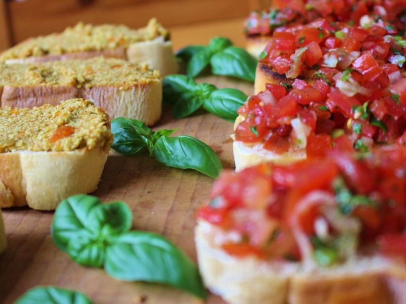 Zweierlei Bruschetta