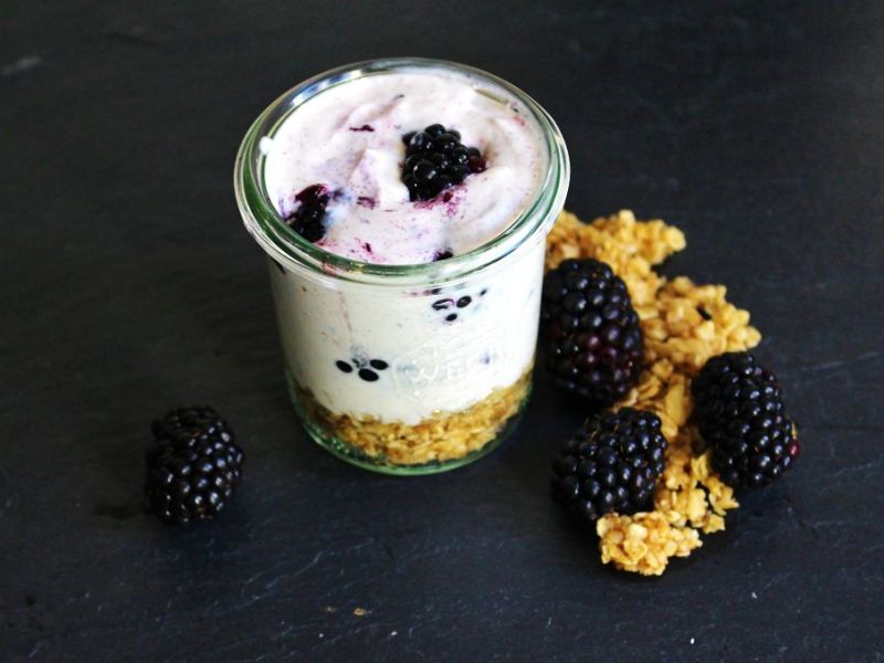 Köstlicher Brombeer Quark