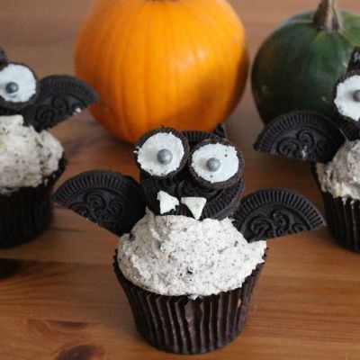 Fledermaus Cupcake mit&nbsp;Oreos