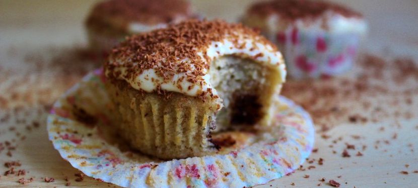 Köstlich fruchtige Banane-Schoko-Muffins mit&nbsp;Creme