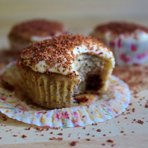 Köstlich fruchtige Banane-Schoko-Muffins mit&nbsp;Creme