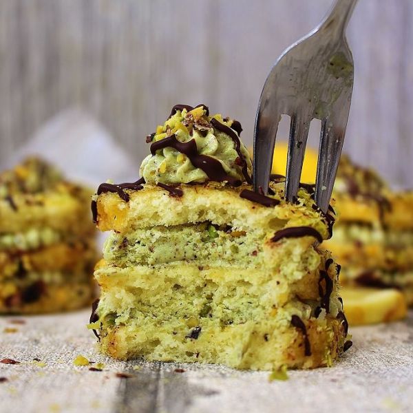 Zitronentörtchen mit Pistazien-Creme