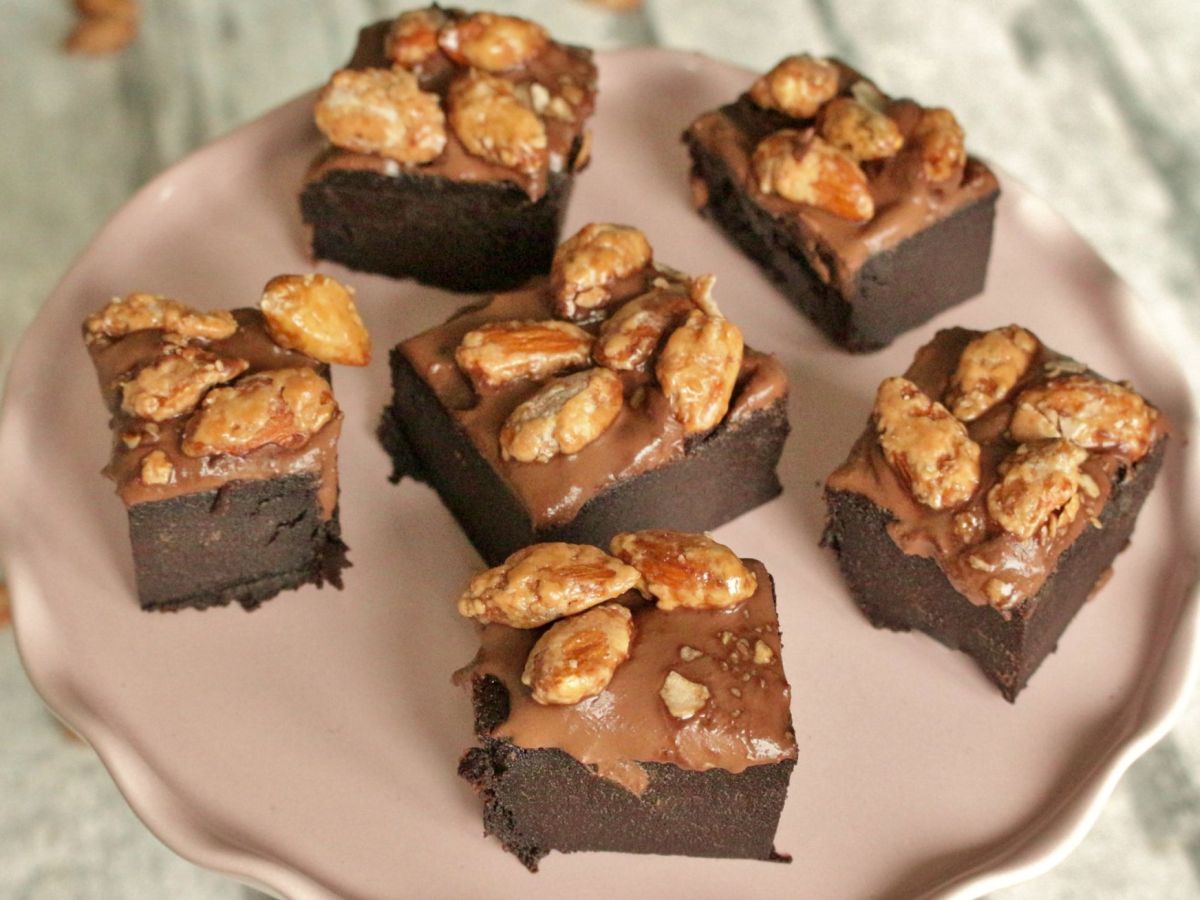 Bier-Brownies mit gebrannten&nbsp;Mandeln