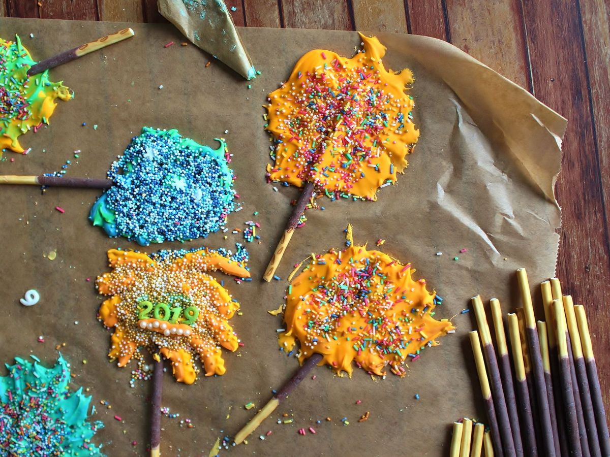 Essbares Feuerwerk (Kuchen-Deko)
