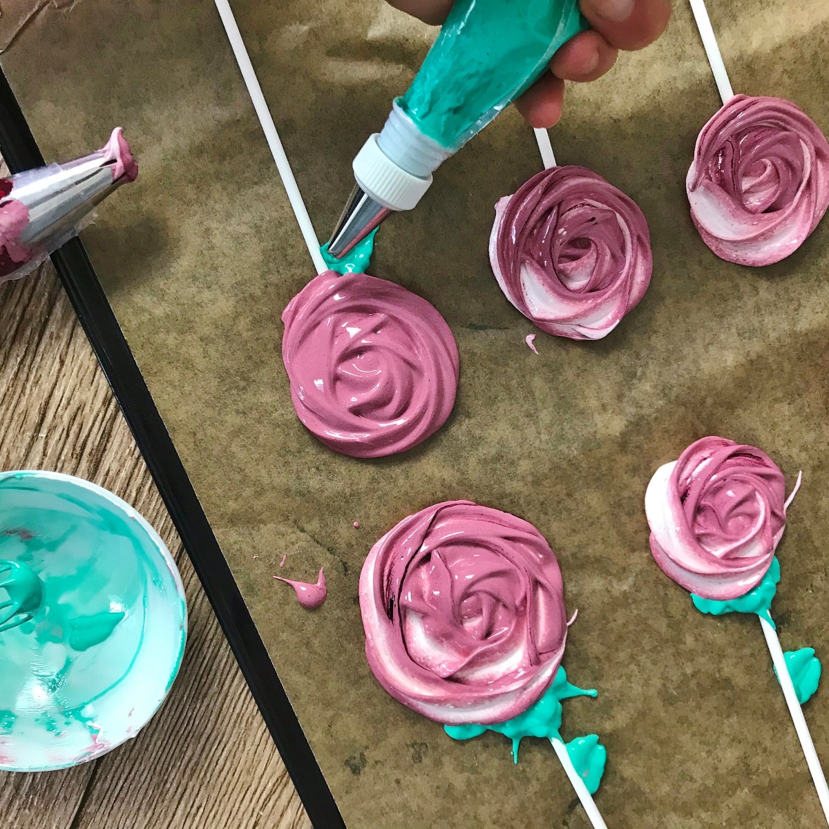 Baiser Rosen am&nbsp;Stiel