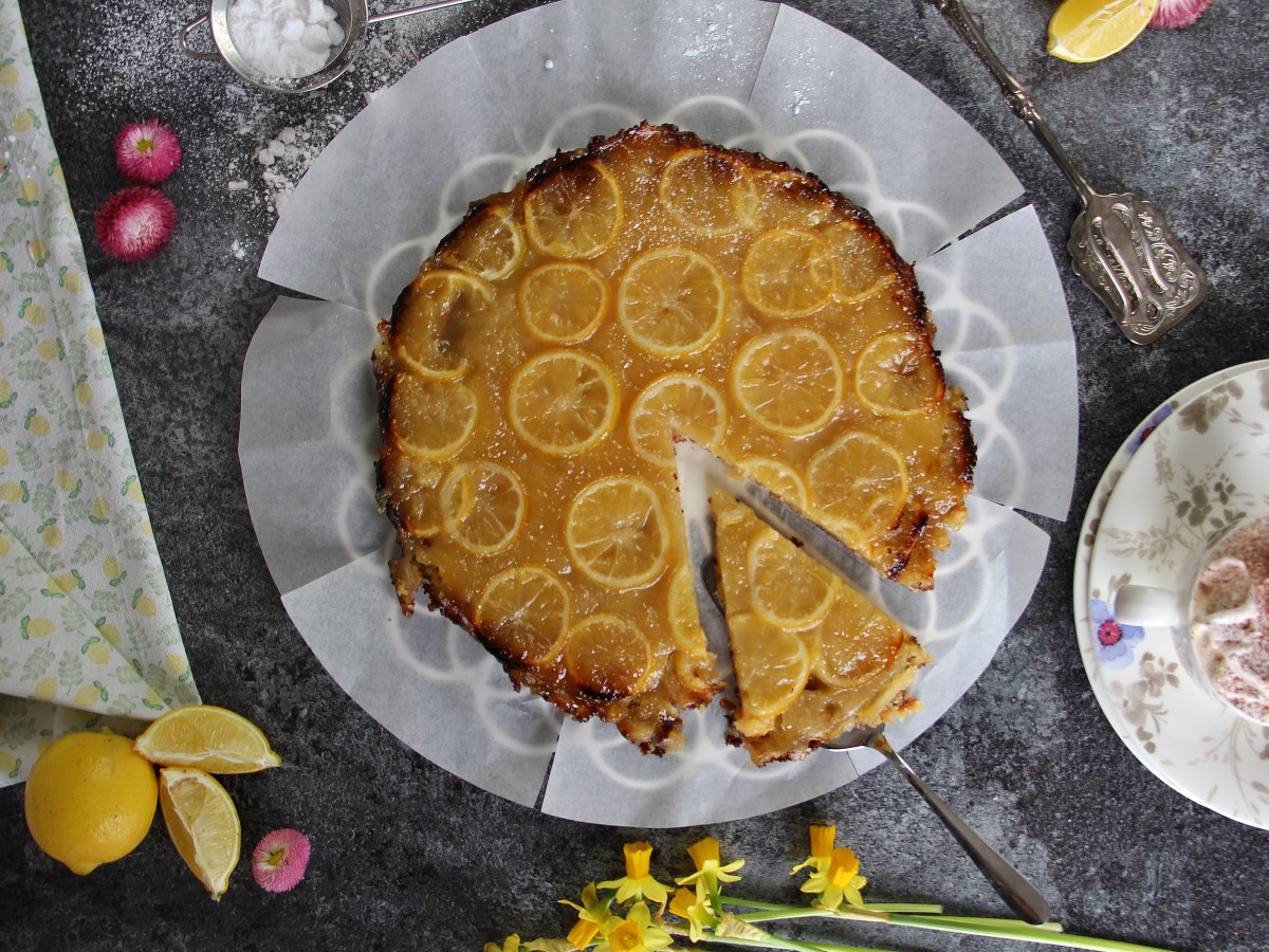 Lemon Upside Down Cake&nbsp;(vegan)