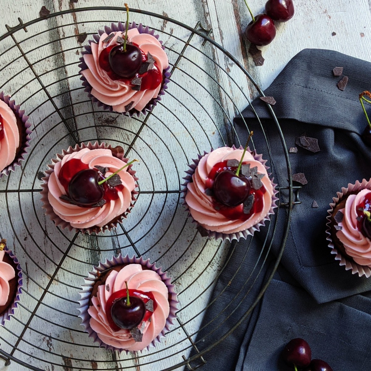 Schoko-Kirsch Cupcakes