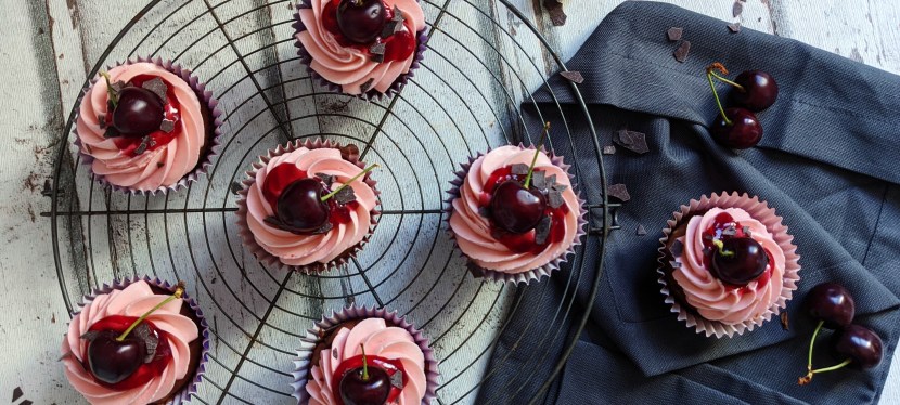 Schoko-Kirsch Cupcakes